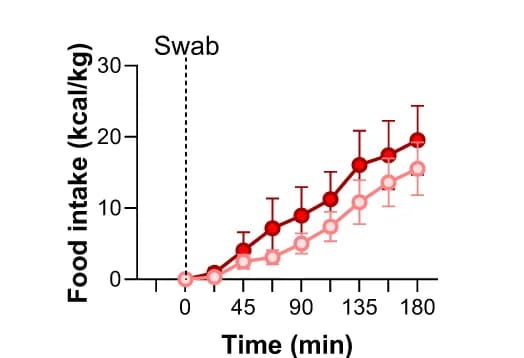 Open access visualization of Line Plot, Error Bars, Food Intake, TMT, Males