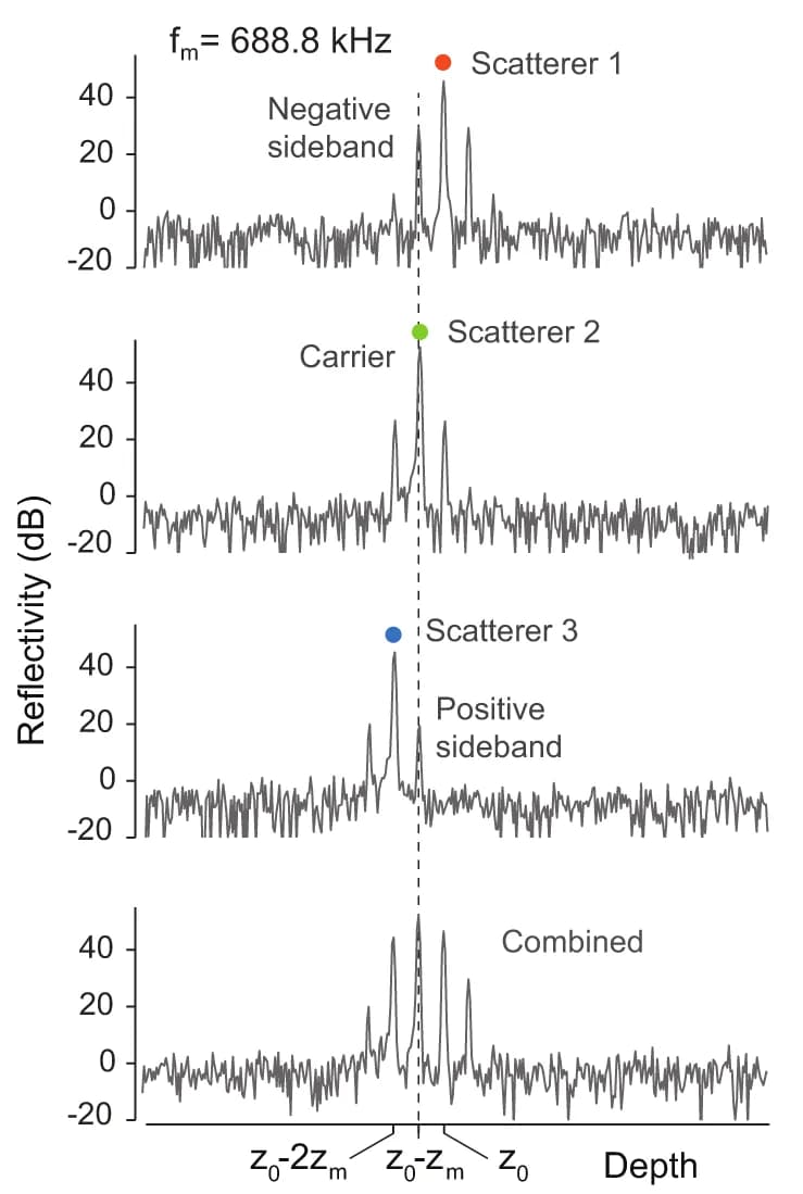 Open access visualization of Line Plot, A-line Profiles, Scatterers, Modulation Frequency, Fourier Components