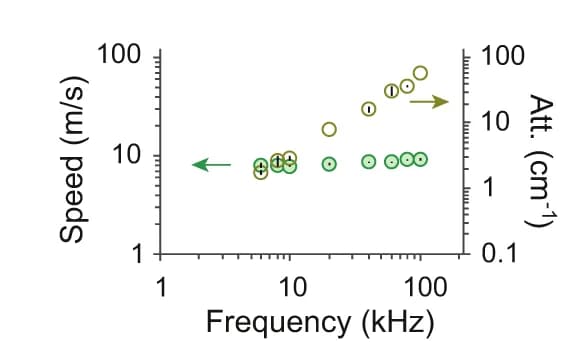 Open access visualization of Scatter Plot, Hydrogel, Wave Dispersion Relation, Attenuation