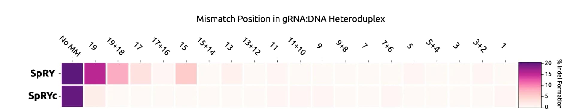 Open access visualization of Heatmap, Mismatch Tolerance, Genomic Targets, Indel Frequencies, sgRNA