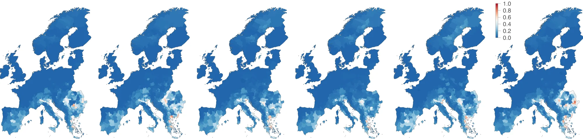 Open access visualization of Geo Map, Ecological Suitability, Counterfactual Baseline, BRT Models, ISIMIP3a Reanalysis Dataset