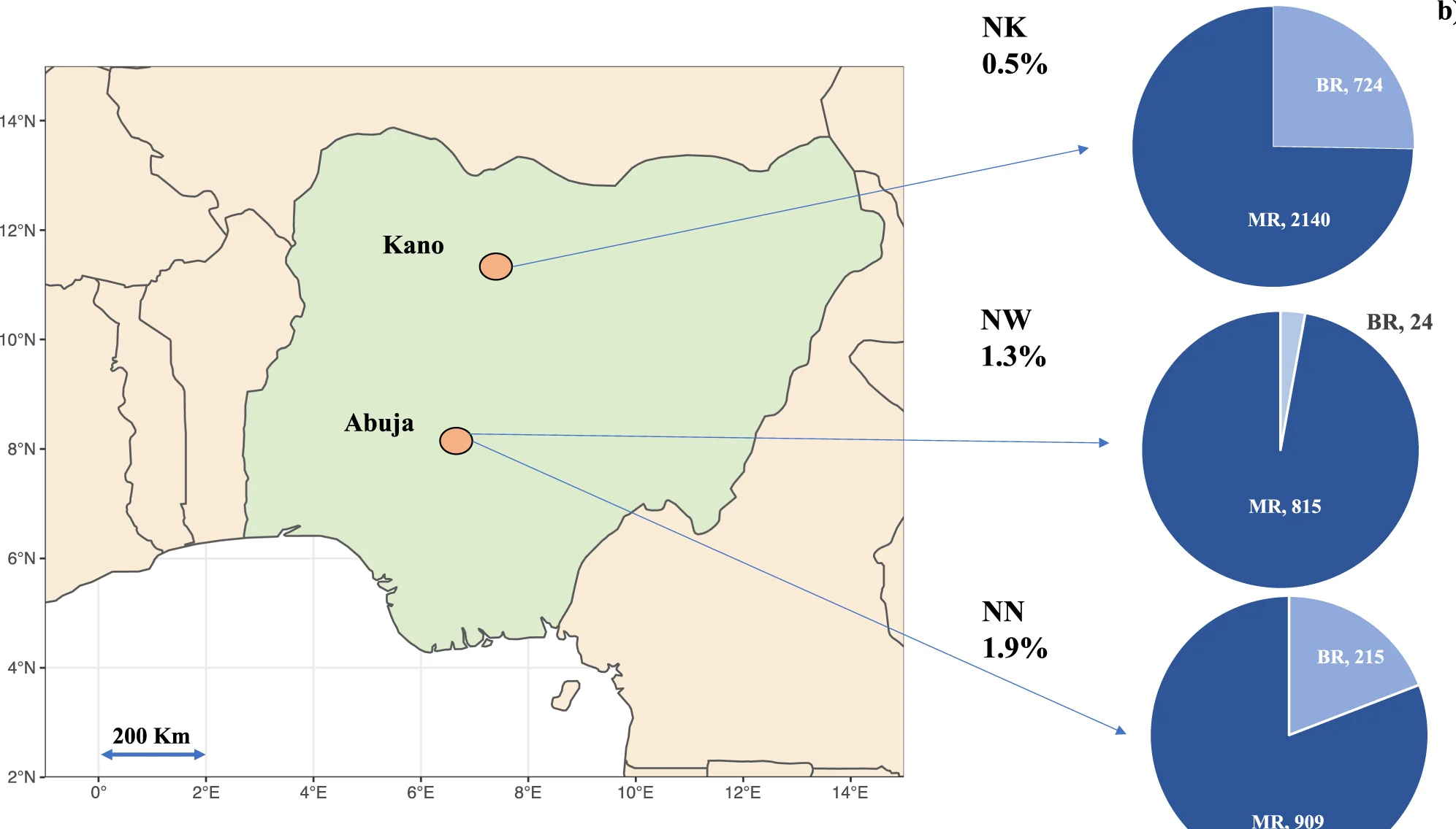 Open access visualization of Geo Map, Pie Chart, Map, Nigeria, Hospital Sites