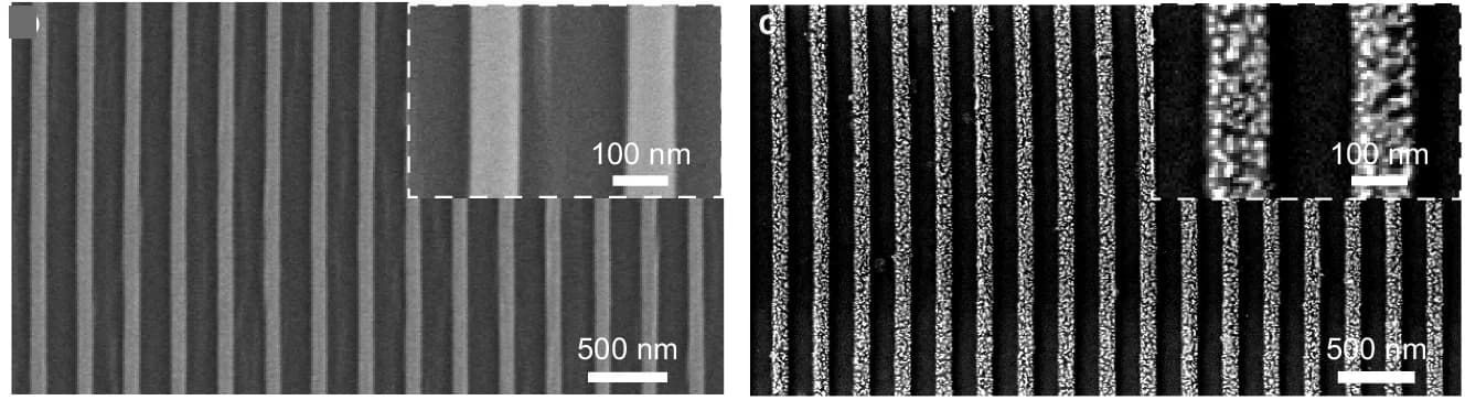 Open access visualization of Microscopy, Scanning Electron Microscopy, SEM, Nanoribbon Arrays, 2DGF