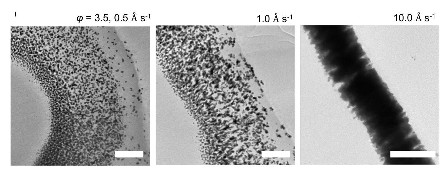 Open access visualization of Microscopy, HRTEM, Au-PDMS Membranes, Deposition Rate, Nanophases