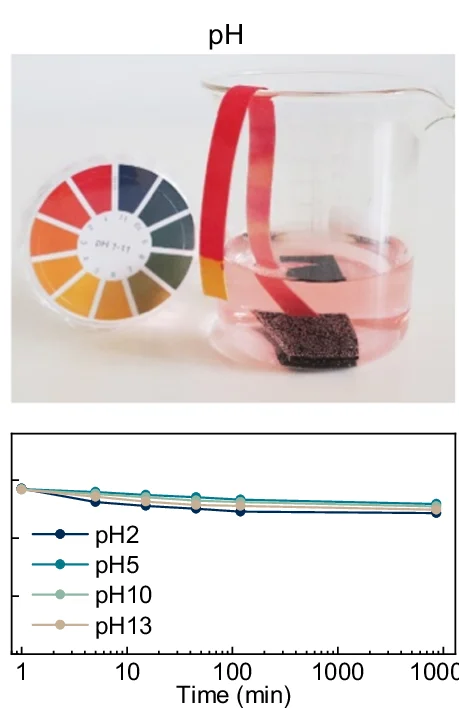 Open access visualization of Line Plot, Photo, pH, Durability, Au-PDMS Nanophases