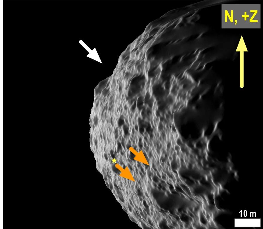 Open access visualization of 3D Plot, Boulder, Fractures, Crater, Spall