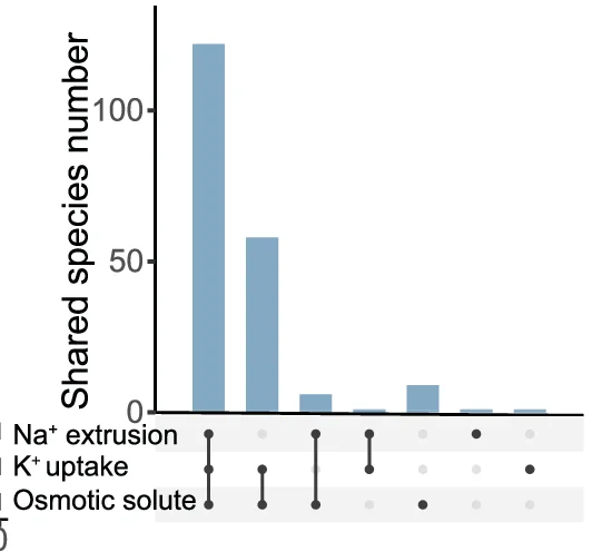 Open access visualization of Bar Plot, Scatter Plot, Taxa, Salt-Resistance Mechanism, Response Group