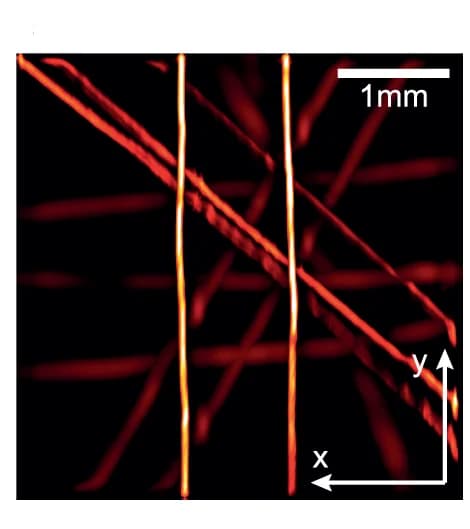 Open access visualization of Microscopy, Maximum Intensity Projections, OptA Image, Suture Phantom, XY Plane