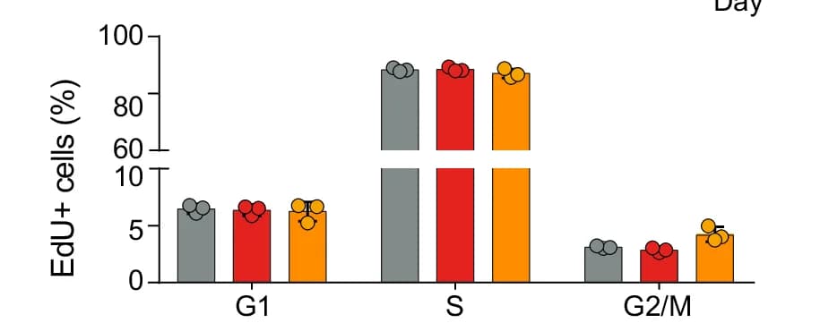 Open access visualization of Bar Plot, Scatter Plot, Barplot, mESCs, Cell Cycle