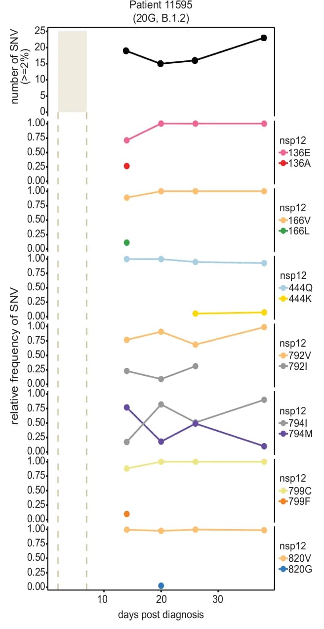 Open access visualization of Line Plot, Scatter Plot, Nirmatrelvir-ritonavir, Remdesivir, Single-Nucleotide Variants