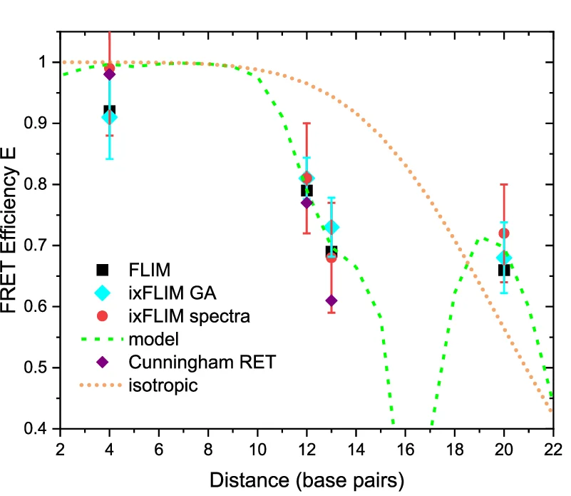 Open access visualization of Scatter Plot, Line Plot, Error Bars, FRET Efficiency, Donor-Acceptor Distance
