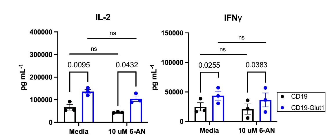 Open access visualization of Bar Plot, Error Bars, Scatter Plot, Cytokine Secretion, CAR-T Cells
