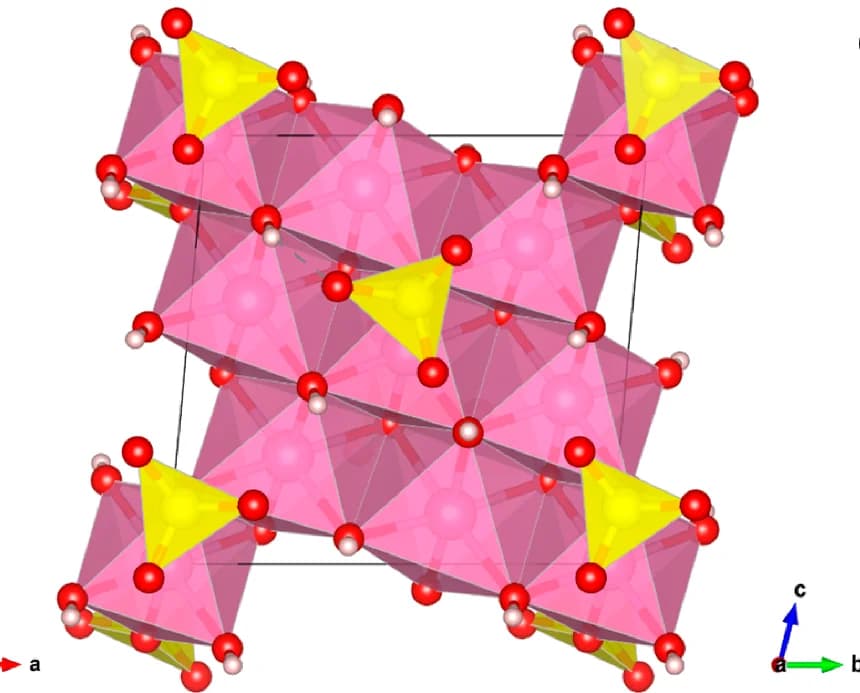 Open access visualization of Chemical Structure, Crystal Structure, Cobalt Hydroxide, Sulfate Groups, Oxygen Atoms