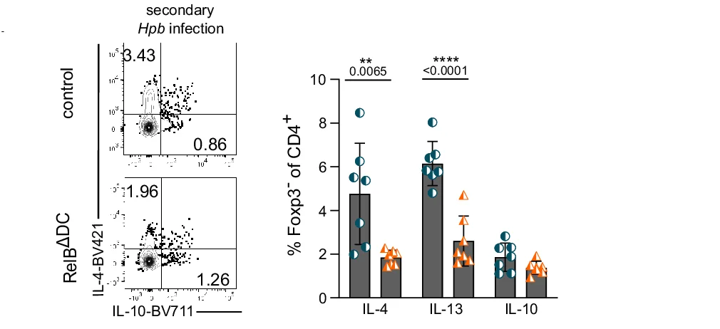Open access visualization of Bar Plot, Error Bars, Scatter Plot, Flow Cytometry, IL-4 Expression