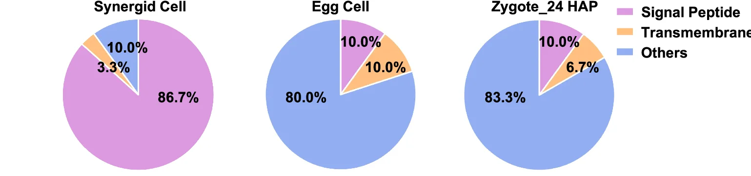 Open access visualization of Pie Chart, Gene Expression, Synergid Cells, Pollination, Signal Sequences