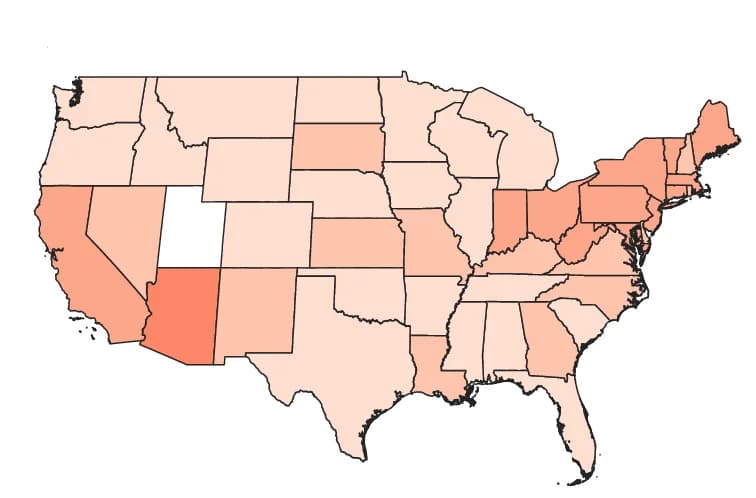 Open access visualization of Geo Map, Index Values, United States, Maps, Climate Change