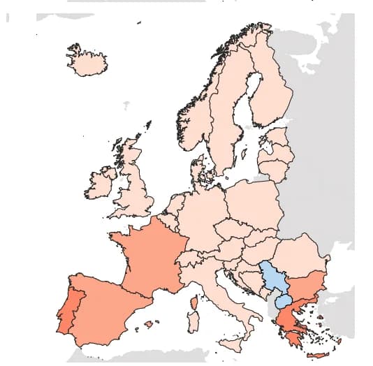 Open access visualization of Geo Map, Index Values, Europe, Maps, Climate Change