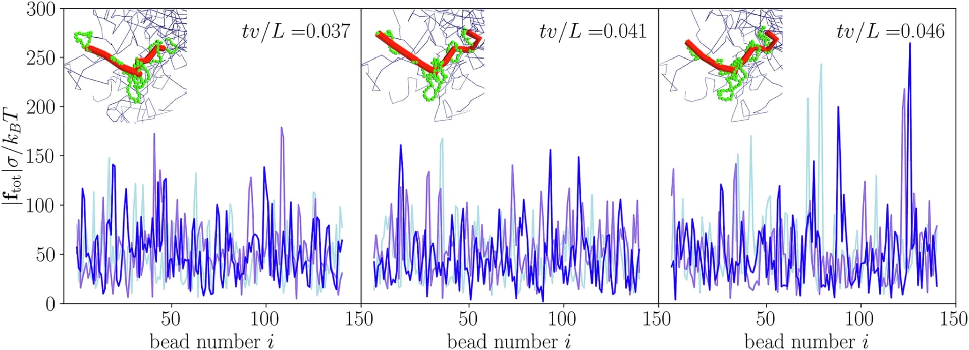 Open access visualization of Line Plot, 3D Plot, Polymer Chains, Grip Forces, Bead Number