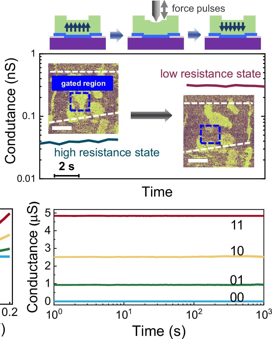 Open access visualization of Line Plot, Transistor Conductance, Gate Force, High Resistance States, Low Resistance States