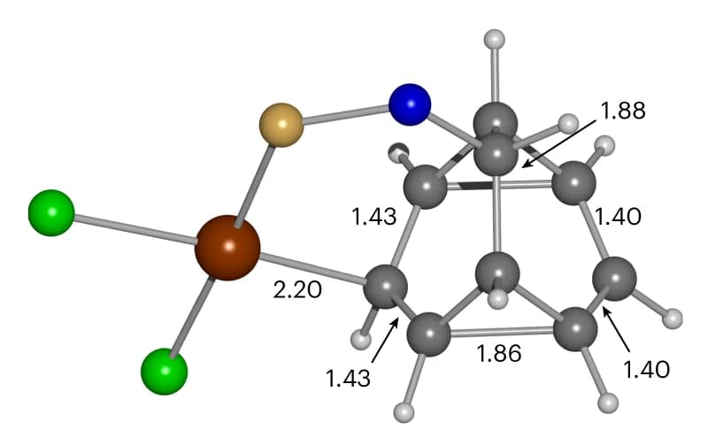 Open access visualization of Chemical Structure, DFT Calculation, Transition State, BB Cage, Bond Lengths