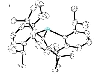 Open access visualization of Chemical Structure, Thermal Ellipsoid Diagram, 1a, Hydrogen Atoms