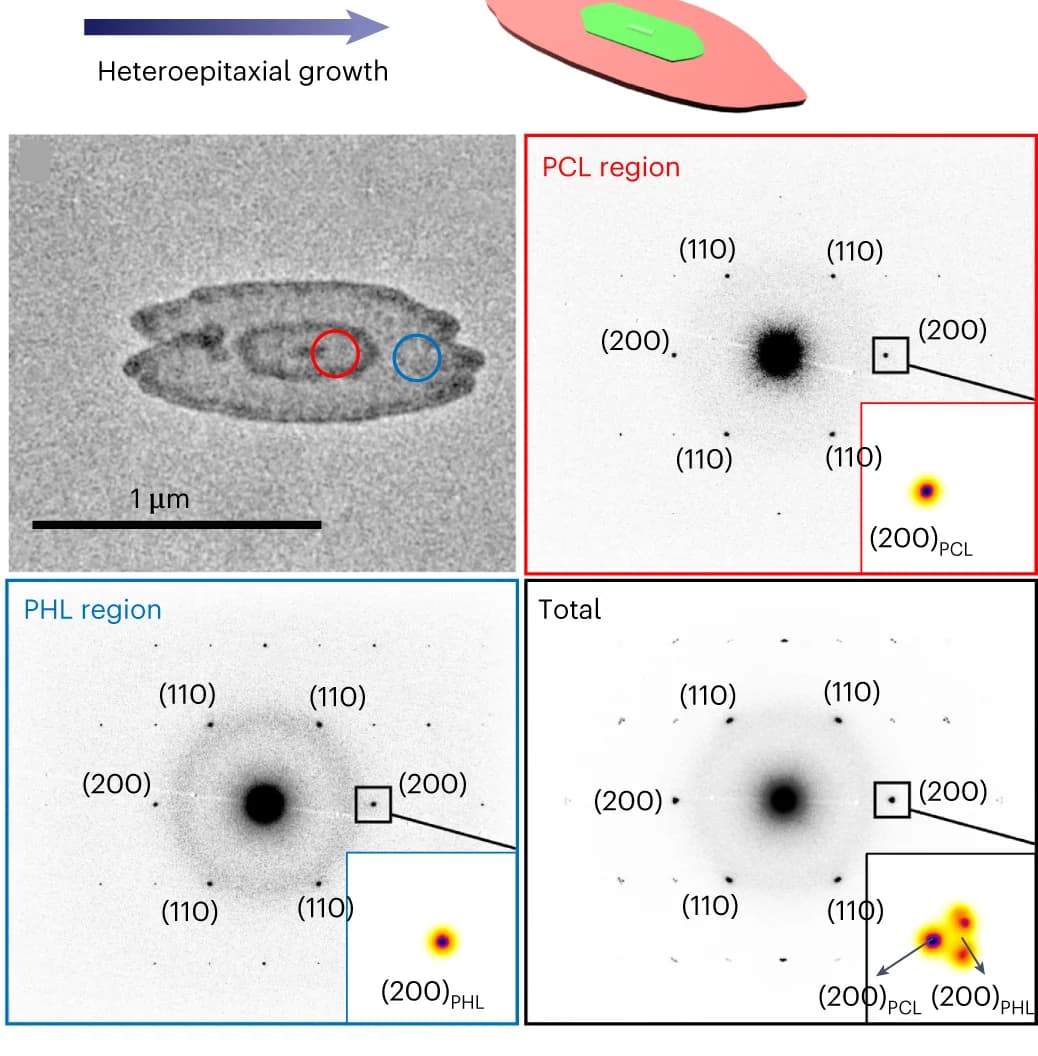 Open access visualization of Microscopy, TEM Image, SAED Patterns, Platelet Block Co-micelle, Block Co-micelles
