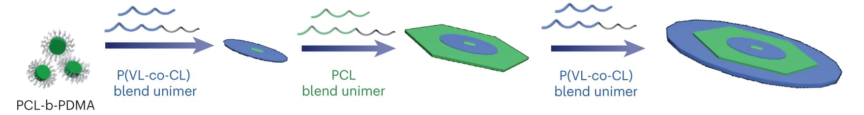 Open access visualization of Workflow, Illustration, Triblock co-micelles, PCL, PDMA