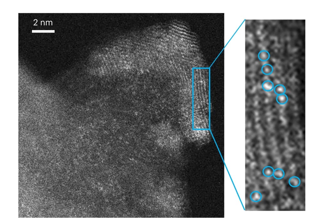 Open access visualization of Microscopy, HAADF-STEM Image, Sc-COF-33, Scandium Ions