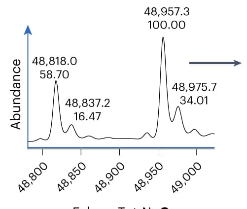 Open access visualization of Line Plot, Density Plot, LC-MS, Fab CD3, Fab HER2