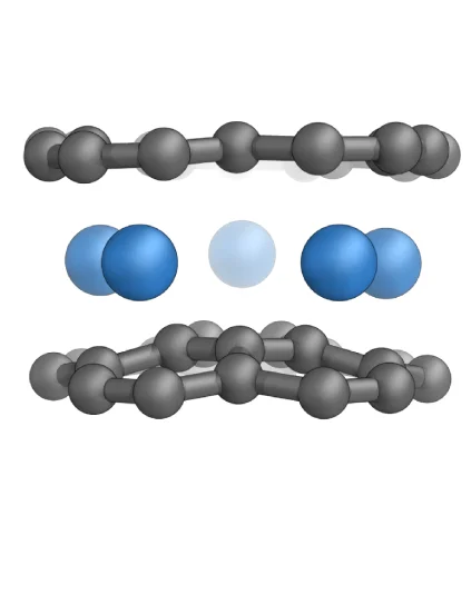 Open access visualization of Chemical Structure, Orthogonal Views, Sandwich Unit, Top View, Side View