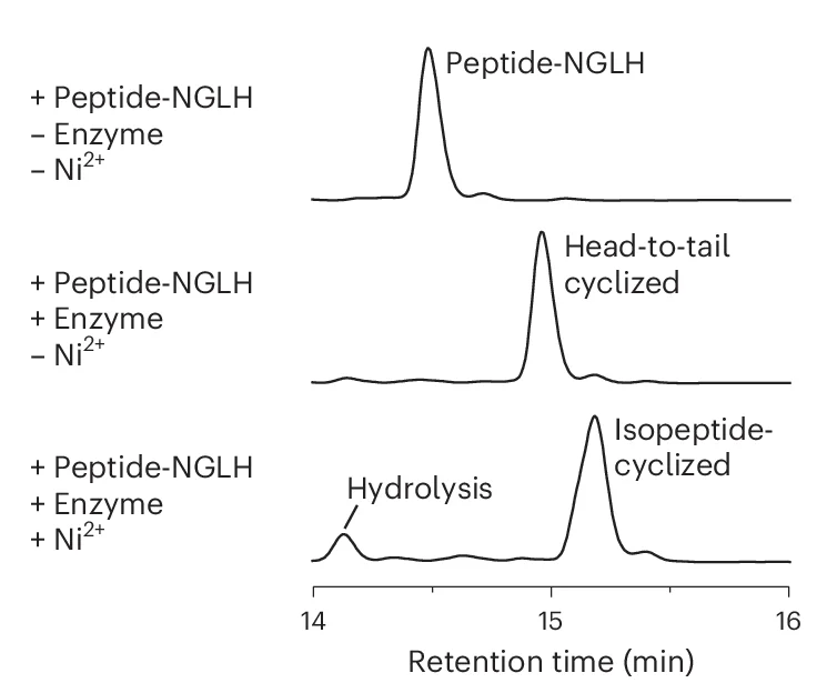 Open access visualization of Line Plot, RP-HPLC, Acetonitrile Gradient, Nickel, MALDI-TOF MS