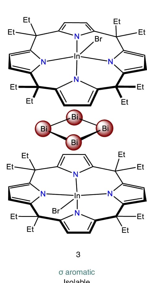 Open access visualization of Chemical Structure, All-Metal, Sigma-Aromatic, Bismuth Ring, Supramolecular Encapsulation