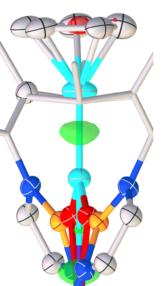 Open access visualization of Chemical Structure, SCXRD, Electron Density Plot, Complex 3