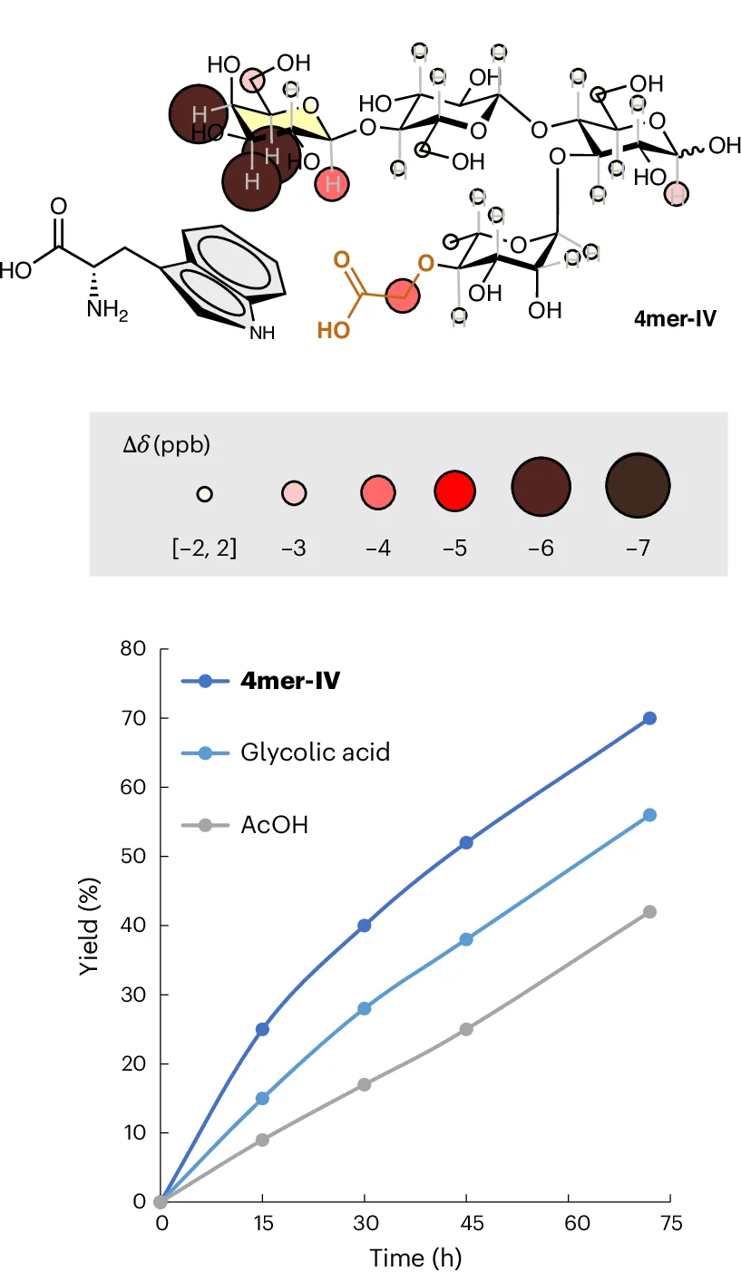 Open access visualization of Line Plot, Chemical Structure, CH-pi Interactions, Peptides, Tryptophan