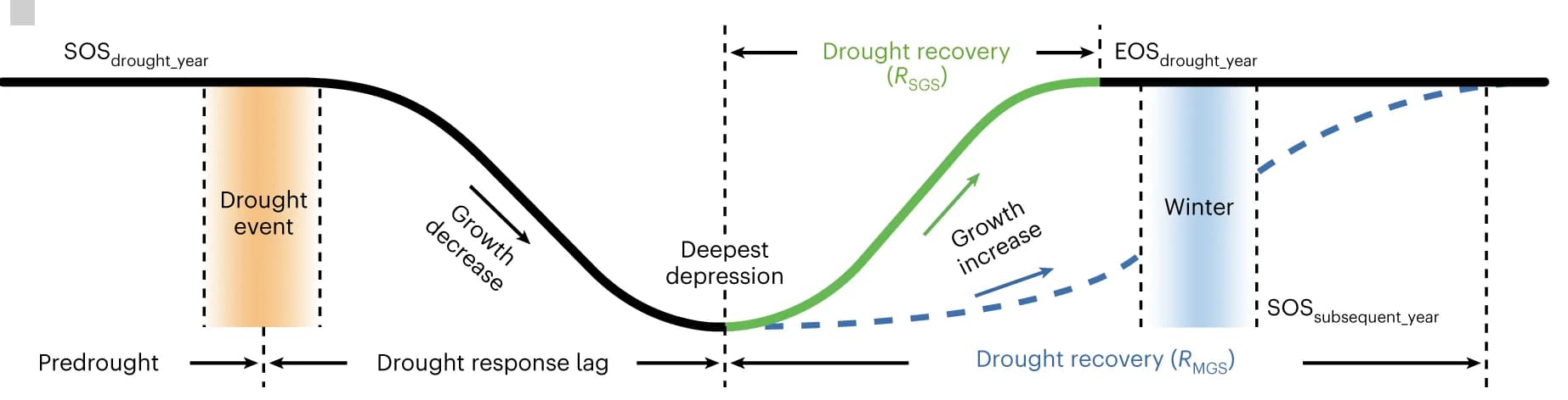 Open access visualization of Illustration, Workflow, Drought Recovery, Growing Season, Vegetation Dormancy