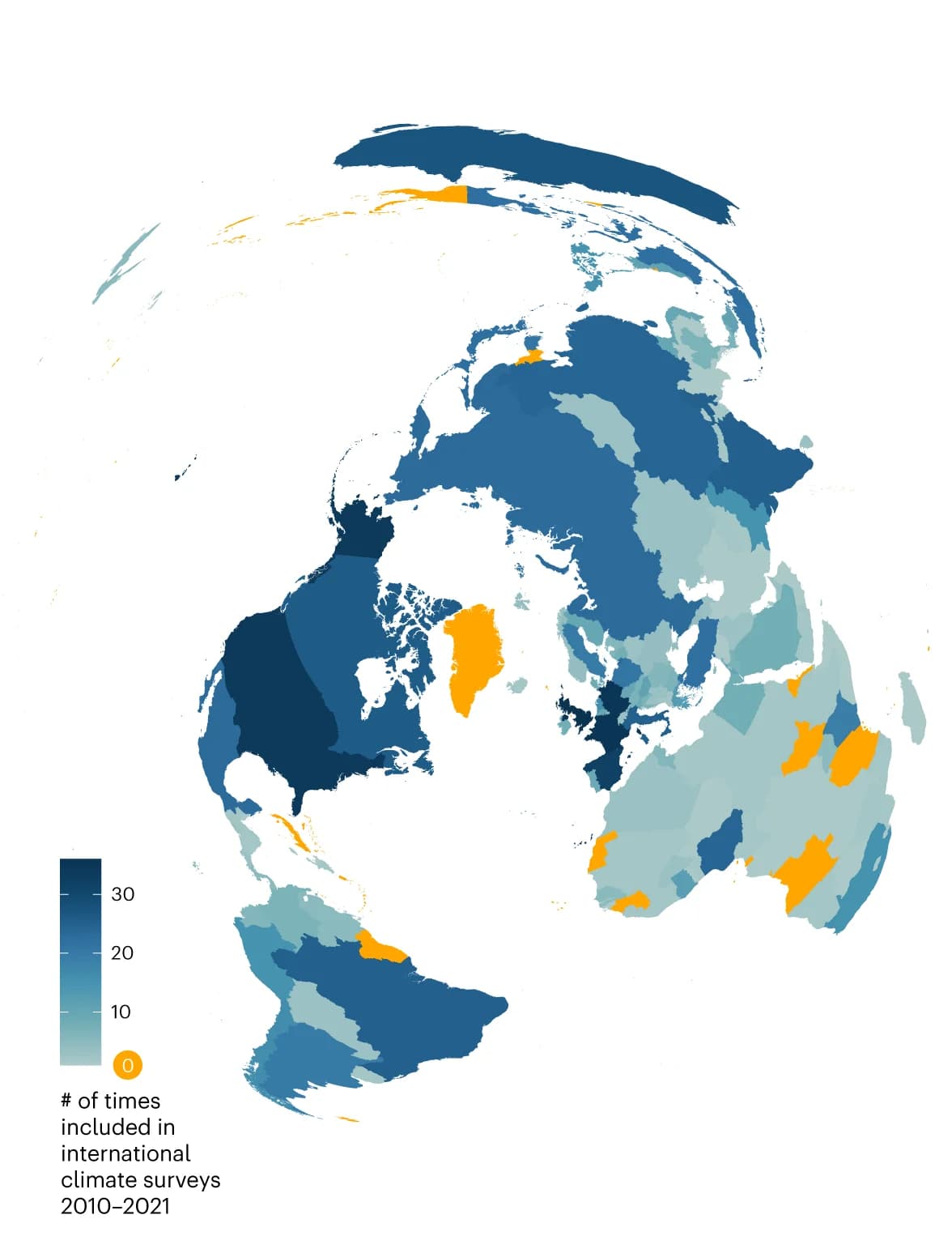 Open access visualization of Geo Map, Climate Change, Opinion Surveys, Inuit Population, Kalaallit Nunaat