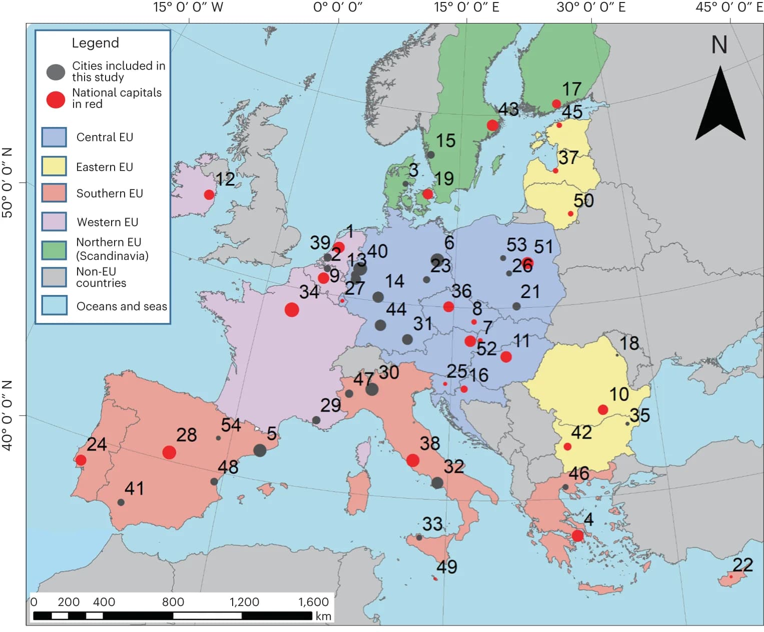 Open access visualization of Geo Map, City Locations
