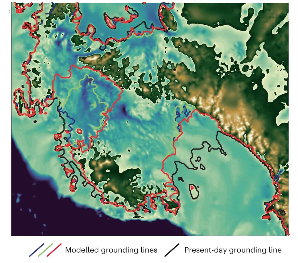 Open access visualization of Geo Map, West Antarctic, Grounding-Line Positions, Model Realizations, SRM85-40