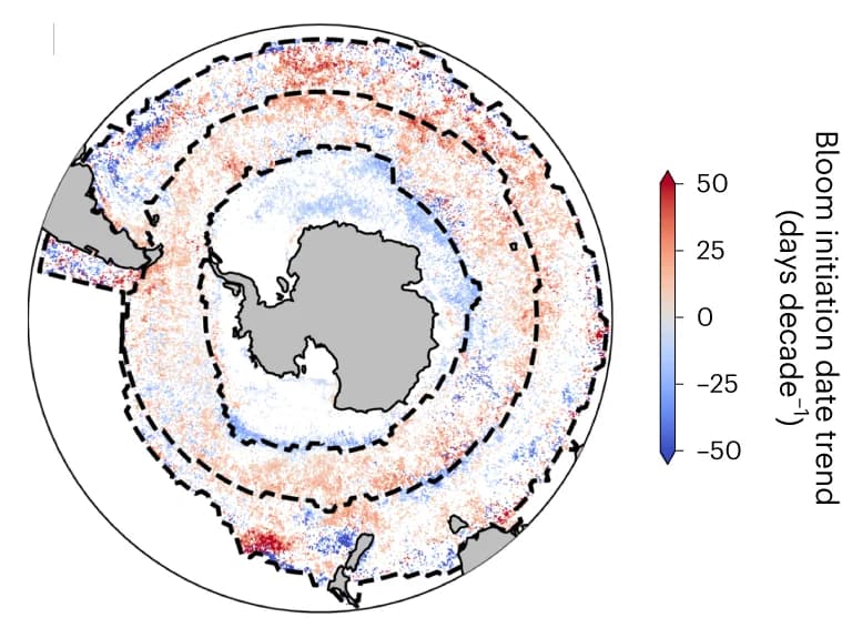 Open access visualization of Geo Map, Bloom Initiation, Decadal Trends, Phenological Indices