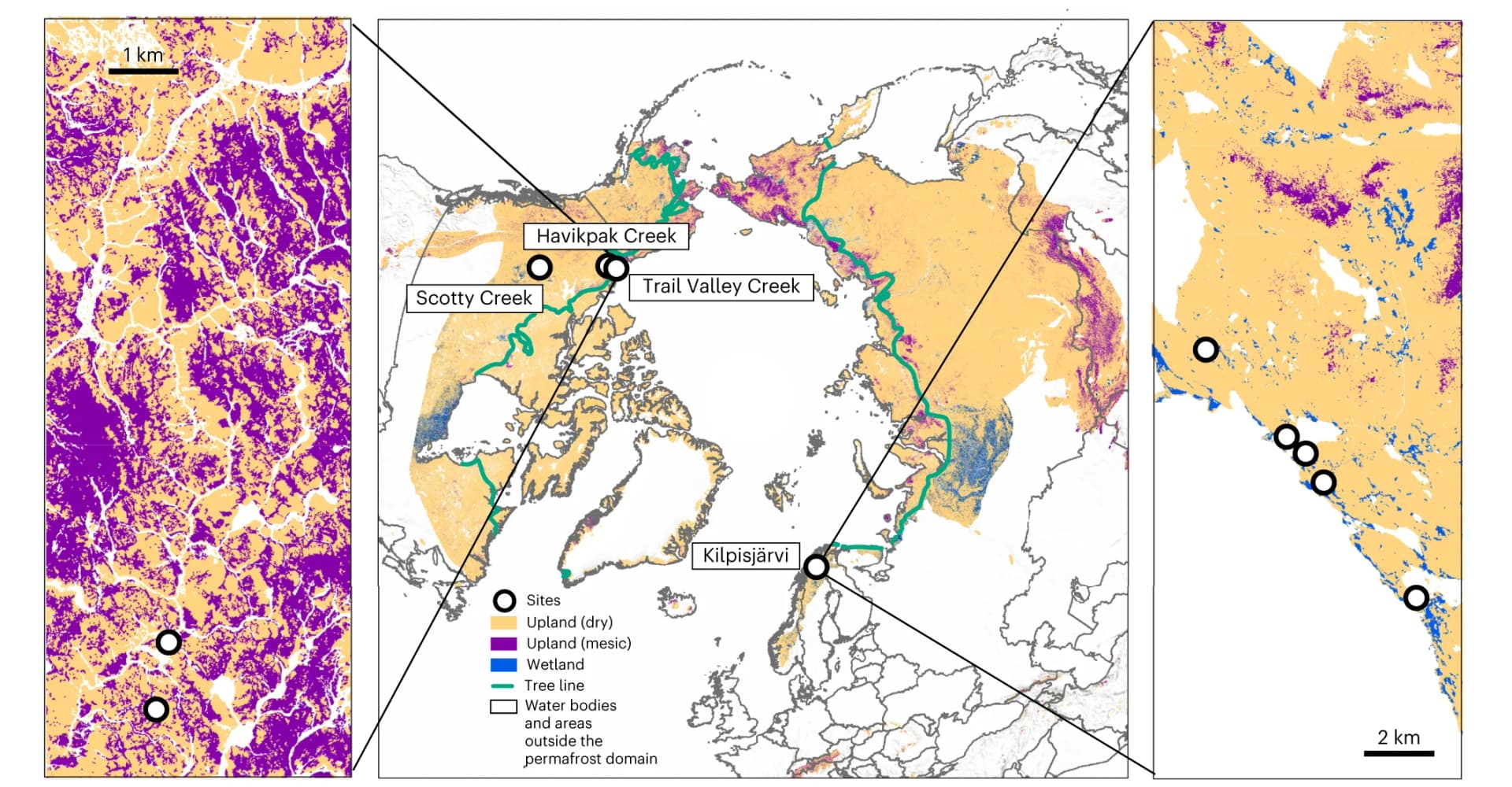 Open access visualization of Geo Map, Study Sites, Canadian Arctic, European Arctic, Regional Maps