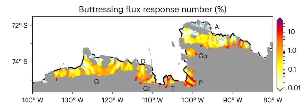 Open access visualization of Geo Map, Heatmap, Ice-shelf thinning, Sea-level rise, Amundsen Sea