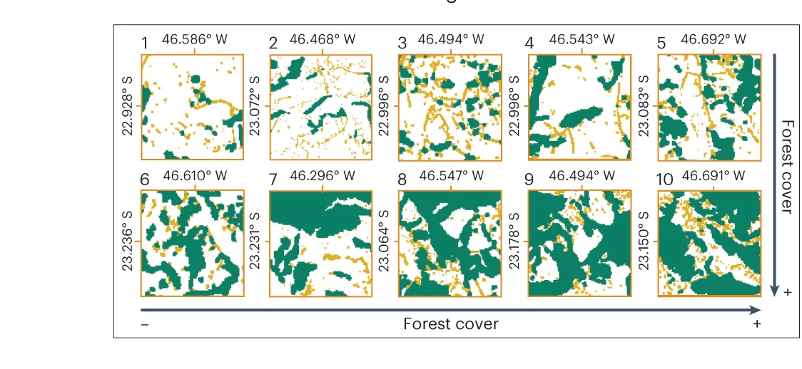 Open access visualization of Geo Map, Forest Cover, Landscapes, Isolated Trees, Corridors