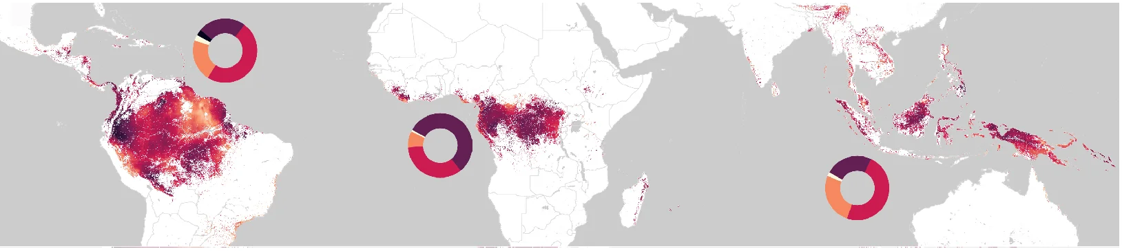 Open access visualization of Geo Map, Donut Chart, Gridded Resolution, Mean Annual Temperature