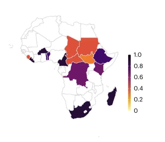 Open access visualization of Geo Map, NAP, Adequacy Scores