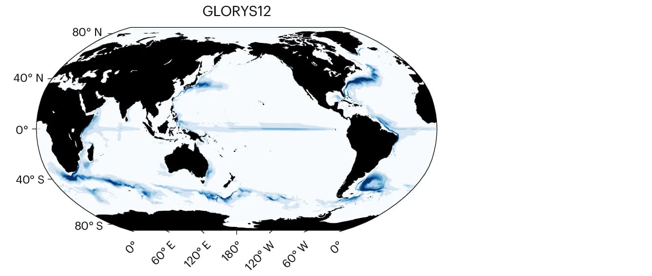 Open access visualization of Geo Map, Geographic Distribution, KE, GLORYS12 Reanalysis
