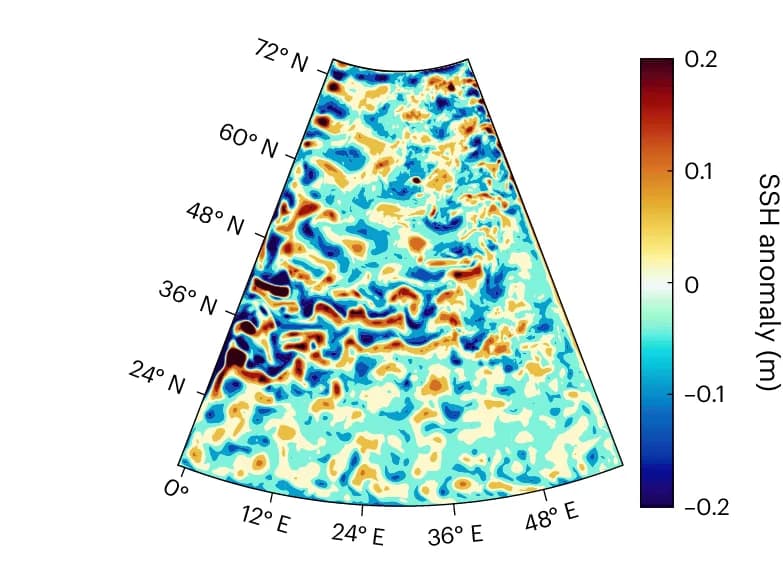 Open access visualization of Geo Map, Sea Surface Height, SSH Anomaly, CTRL Run, Snapshot