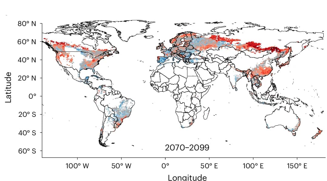 Open access visualization of Geo Map, RCP 8.5, Time Period 2070-2099, Agricultural Suitability, Land Use