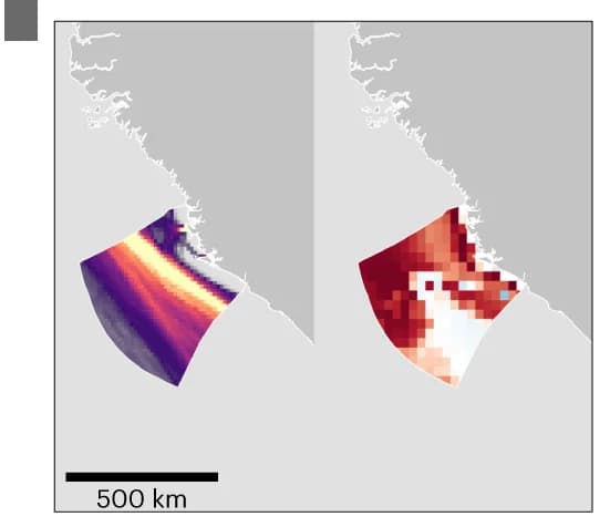 Open access visualization of Geo Map, Heatmap, Shipping Traffic Density, Habitat Suitability, GAMs