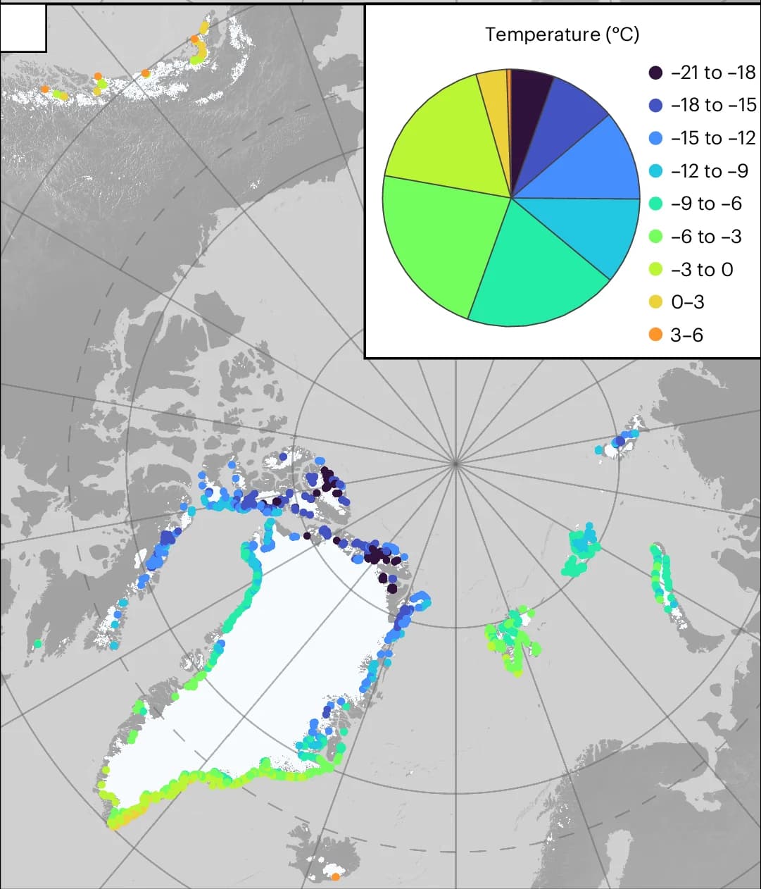 Open access visualization of Geo Map, Pie Chart, Scatter Plot, MATs, Mean Annual Temperature