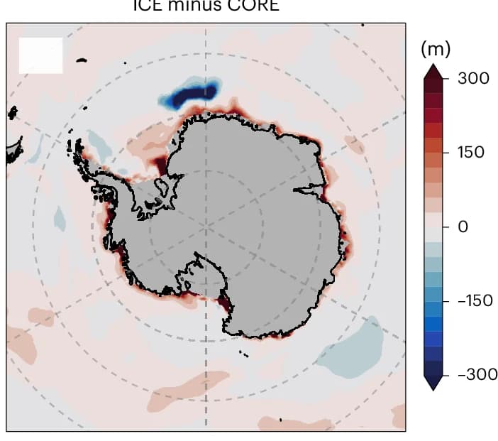 Open access visualization of Geo Map, Mixed-Layer Depth, ICE-HIST Simulation, CORE-HIST Simulation, Difference